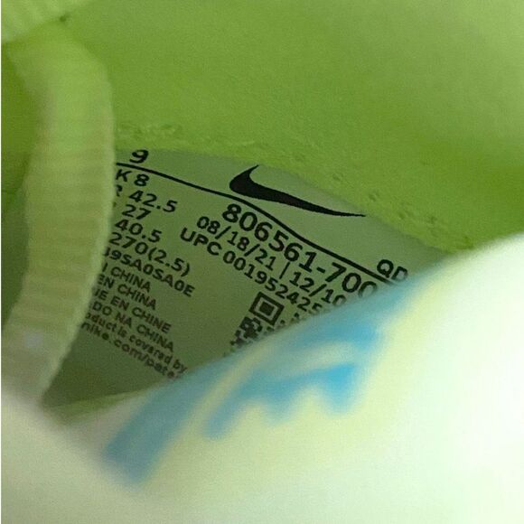 Nike High Jump Elite Spikes Barely Volt/Bright Orange 806561-700 Mens size 9 New - Picture 7 of 7